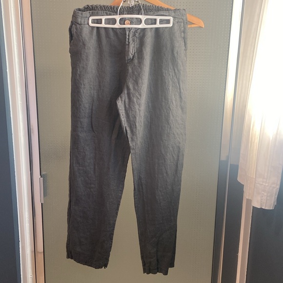 Gray Linen Pants - Picture 1 of 4